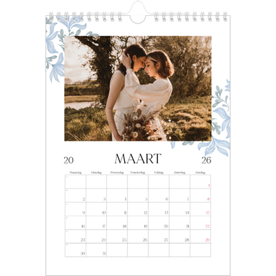 Fotokalender A4 (20 x 30 cm) — Elegant bloemig [Maart]