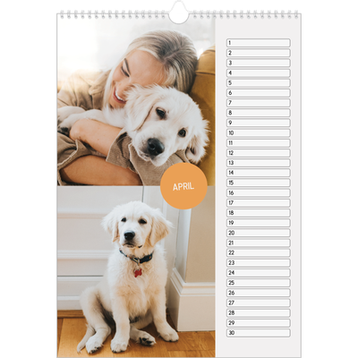 Verjaardagskalenders A3 — Fotosticker [April]