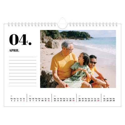 Fotokalender A4 — Serif en momenten [April]