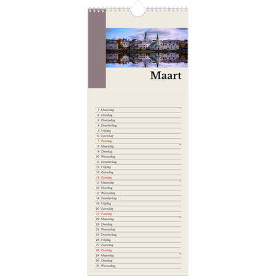 Smalle kalender  — Bezienswaardigheden van de wereld [Maart]