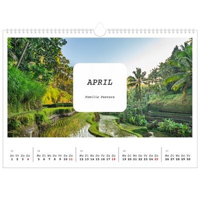Fotokalender A3 — Het volledige verhaal [April]