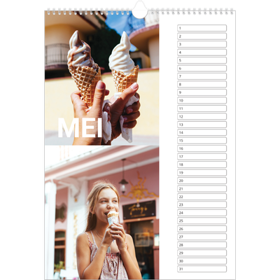 Verjaardagskalenders A3 — Grote maandaanduiding [Mei]