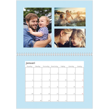 Fotokalender A4 Dubbel — Pastelpatronen