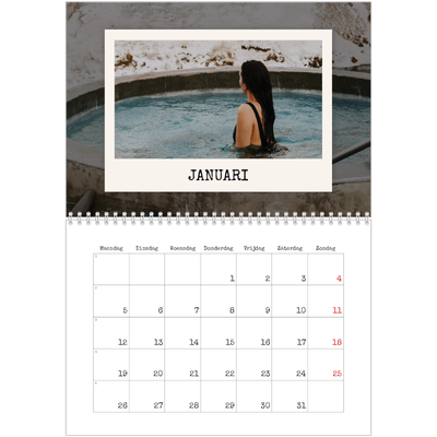 Fotokalender A4 Dubbel (30 x 40 cm) — De portretselectie [Januari]