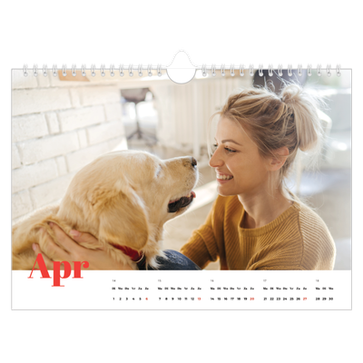 Fotokalender A4 — Een dikgedrukt jaar [April]
