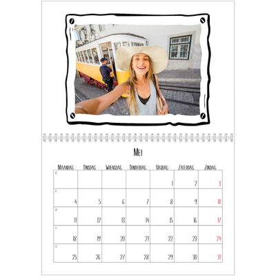 Fotokalender A4 Dubbel (30 x 40 cm) — Plakboekmomenten [omslag]