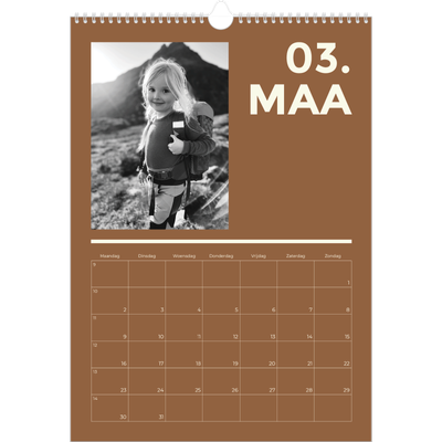 A3 Jaarkalender — Modern en gedurft [Maart]