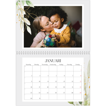 Fotokalender A4 Dubbel — Bloemen splash
