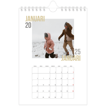 Fotokalender A5 — Dubbele tekst
