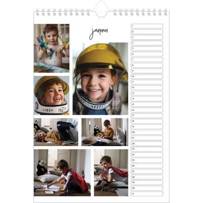 Verjaardagskalenders A4 — Foto arrangement [Januari]