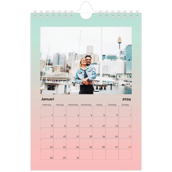 Fotokalender A5 — Kleurverloop in pastel