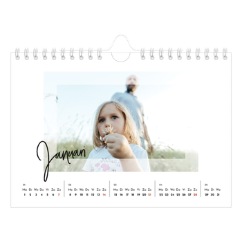 Fotokalender A5 — Transparante kaders