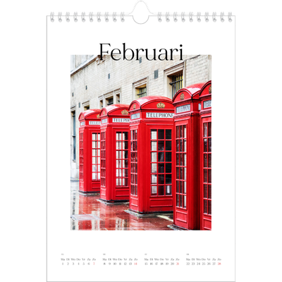 Fotokalender A4 (20 x 30 cm) — Mijn reisverhaal - Londen [Februari]