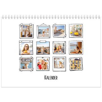 Fotokalender A4 Dubbel (30 x 40 cm) — Plakboekmomenten [omslag]