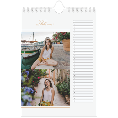 Fotokalender A5 — Gouden banner [Februari]