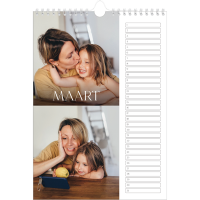 Verjaardagskalenders A4 — Twaalf grote maanden [Maart]