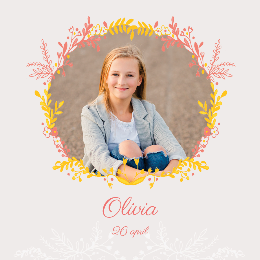 Uitnodigingen — Feestelijke bloemen