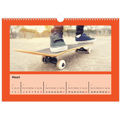 Fotokalender A3 — Fel gekleurde kaders [Maart]