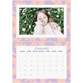 Fotokalender A4 Dubbel — Speelse patronen