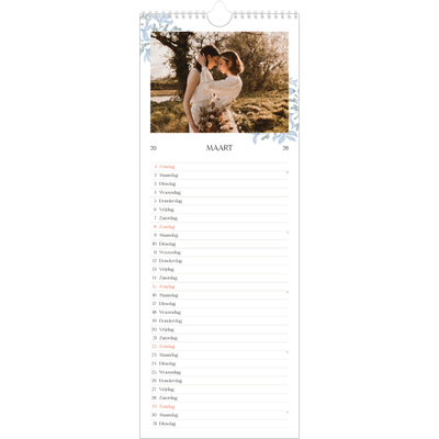 Smalle kalender  — Elegant bloemig [Maart]