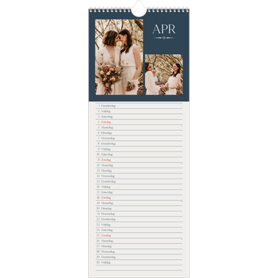 Smalle kalender  — Leisteen & schreef [April]
