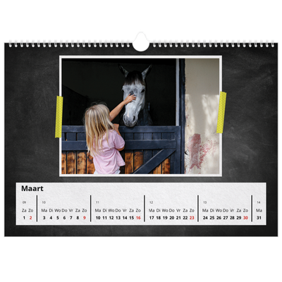 Fotokalender A3 — Foto's met plakband [Maart]