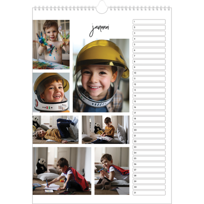 Verjaardagskalenders A3 — Foto arrangement [Januari]