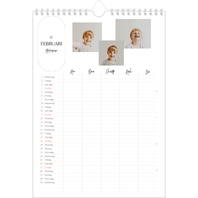 A4 Familieplanners — Grootse plannen - gezinsplanner 5 personen [Februari]