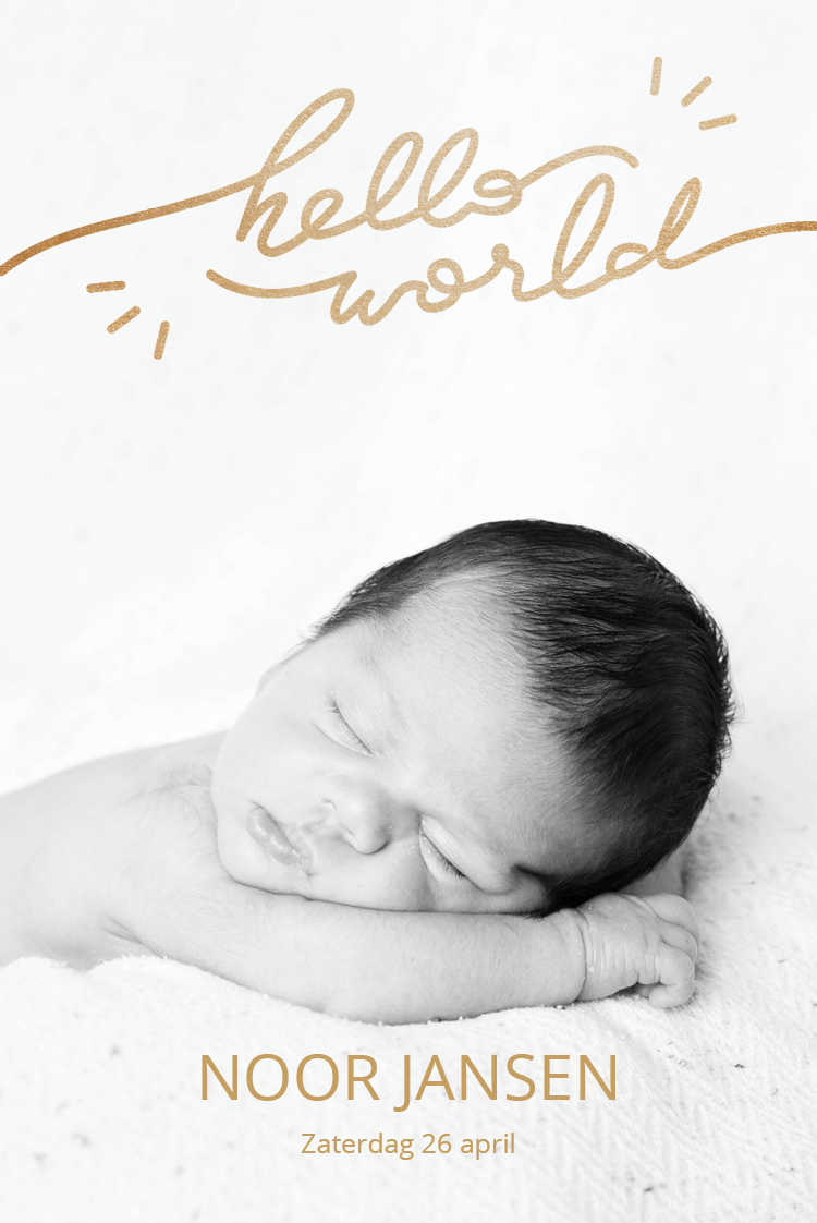 Uitnodigingen — Goudkleurige tekst