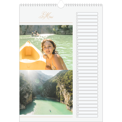 Verjaardagskalenders A3 — Gouden banner [Mei]