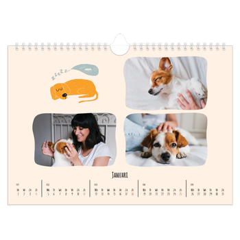 Fotokalender A4 — Hondenpoten en krabbels