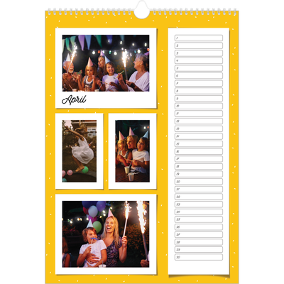 Verjaardagskalenders A3 — Snapshots in felle kleuren [April]