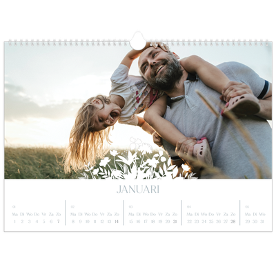 Fotokalender A3 — Bloemen motief [Januari]
