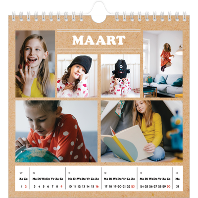 Jaarkalenders vierkant — Magazine stijl [Maart]