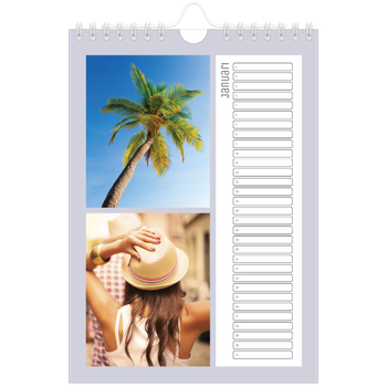 Fotokalender A5 — Kleurrijke kaders