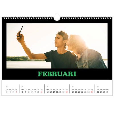 Fotokalender A3 — Vrolijke letters [Februari]