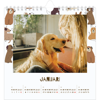 Fotokalender Vierkant — Speelse puppy