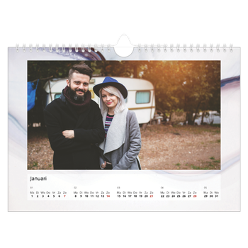Fotokalender A4 — Inktvlekkenpatroon