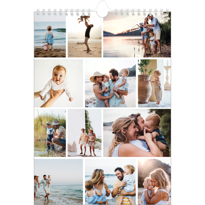 Verjaardagskalenders A4 — Collage in blokkenpatroon [omslag]