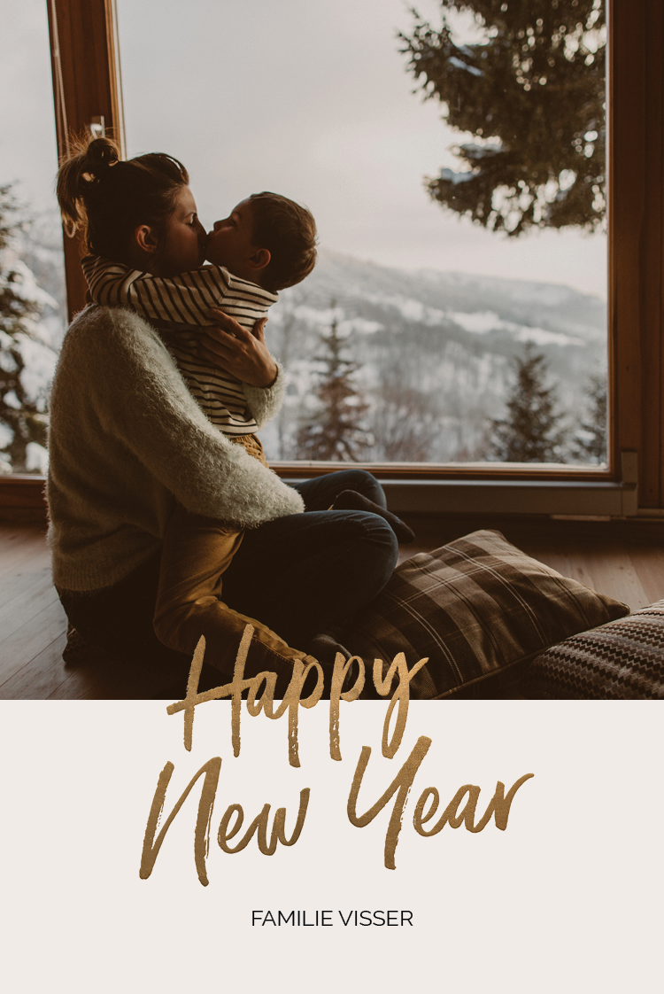Fotokaarten — Nieuwjaarswens - handgeschreven