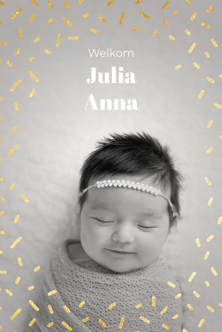 Uitnodigingen — Goudkleurige snippers