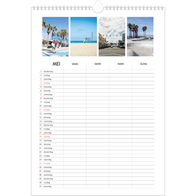 A3 Familieplanners — Simplistisch - gezinsplanner 4 personen [omslag]