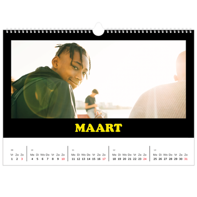 Fotokalender A3 — Vrolijke letters [Maart]