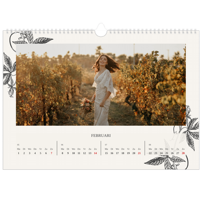 Fotokalender A3 — Inkt & klimop [Februari]