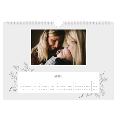 Fotokalender A4 — Hand gemaakte bloemen [April]