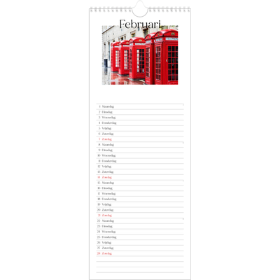 Smalle kalender  — Mijn reisverhaal - Londen [Februari]