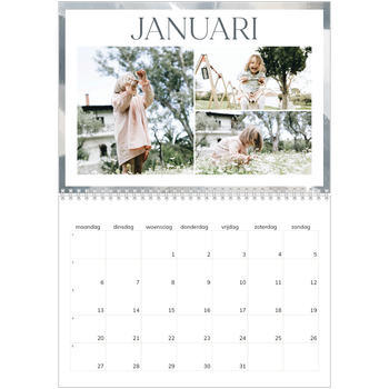 Fotokalender A4 Dubbel — Verfkwast effect