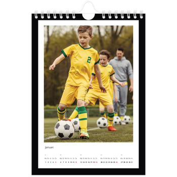 Fotokalender A5 — Compleet zwart kader