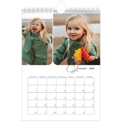 Fotokalender A5 — Momentopnamen en schrift [Januari]
