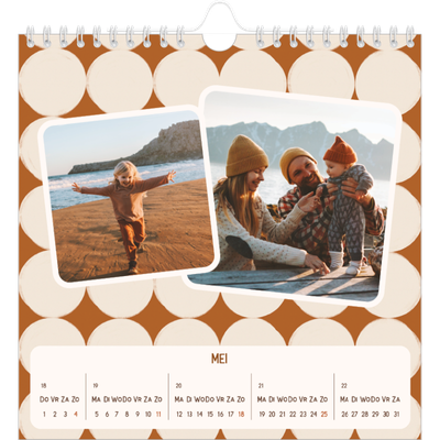 Jaarkalenders vierkant — Retro patronen [omslag]